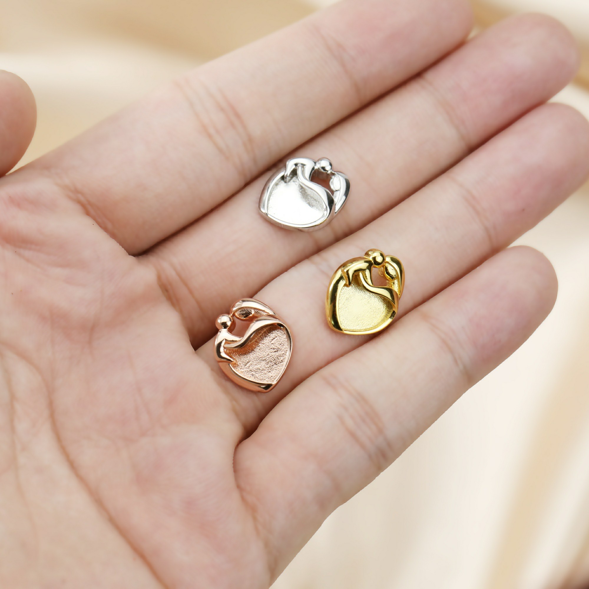 9MM Heart Bezel Settings Mothe - Bezels Set Pendant review and price