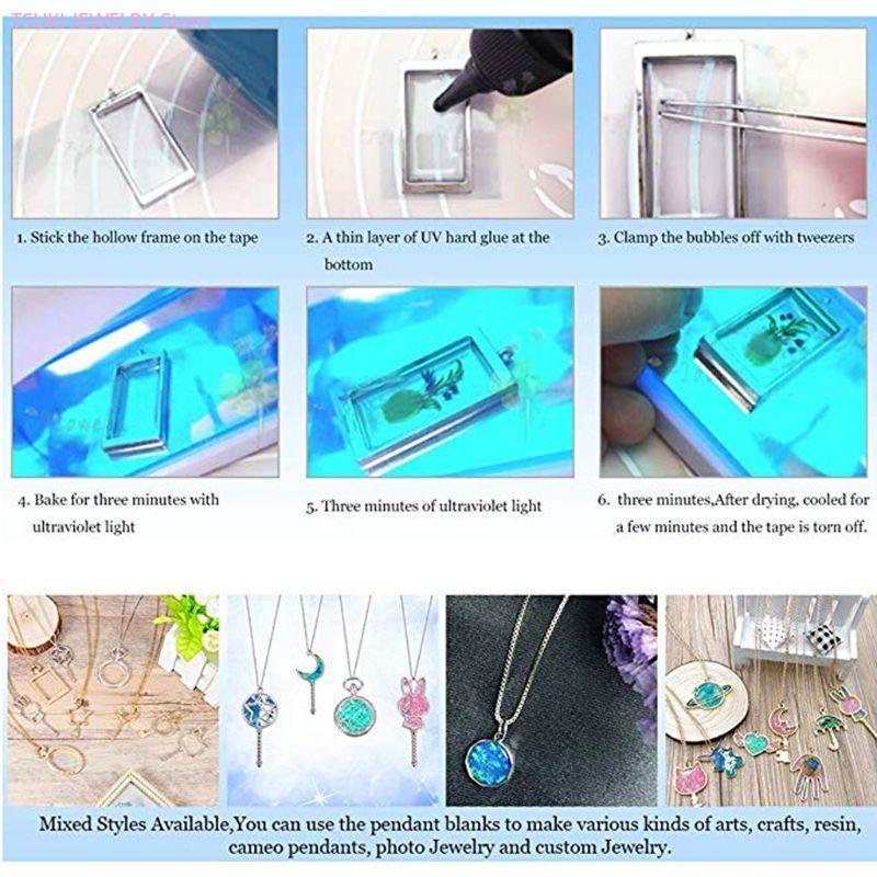62KE 10x/Set Gold Honeycomb Bl - Bezels Set Pendant review and price