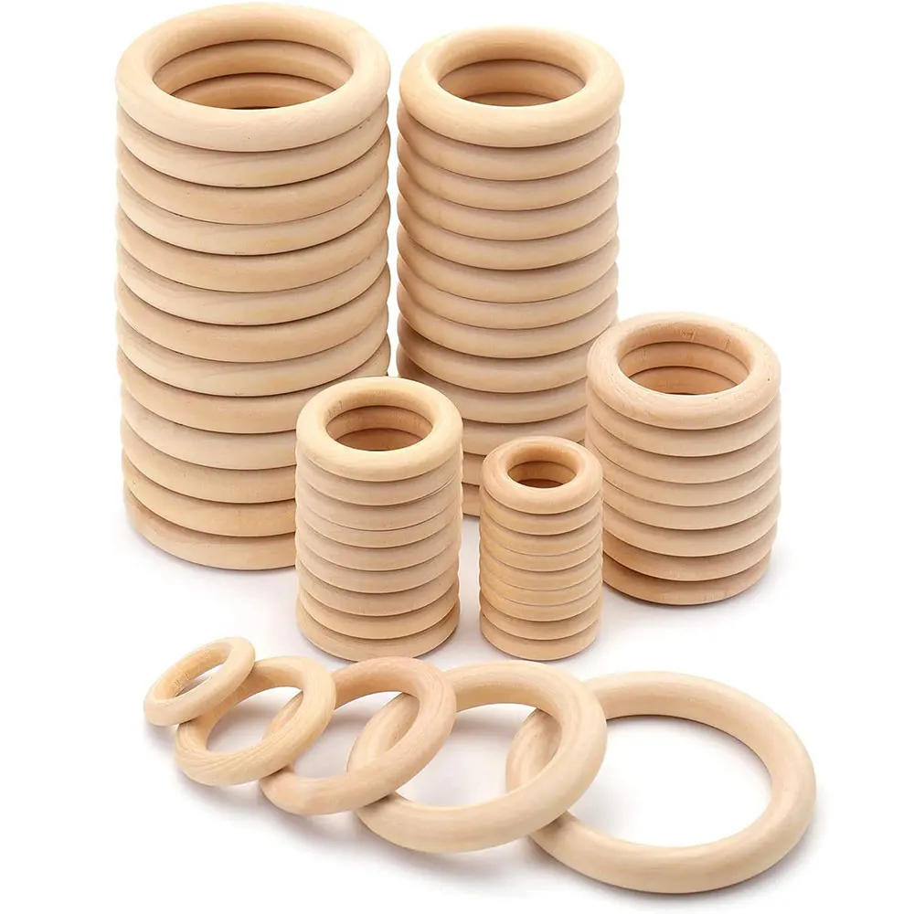 Unfinished Solid Wooden Rings  - Wood Ring Blank review and price