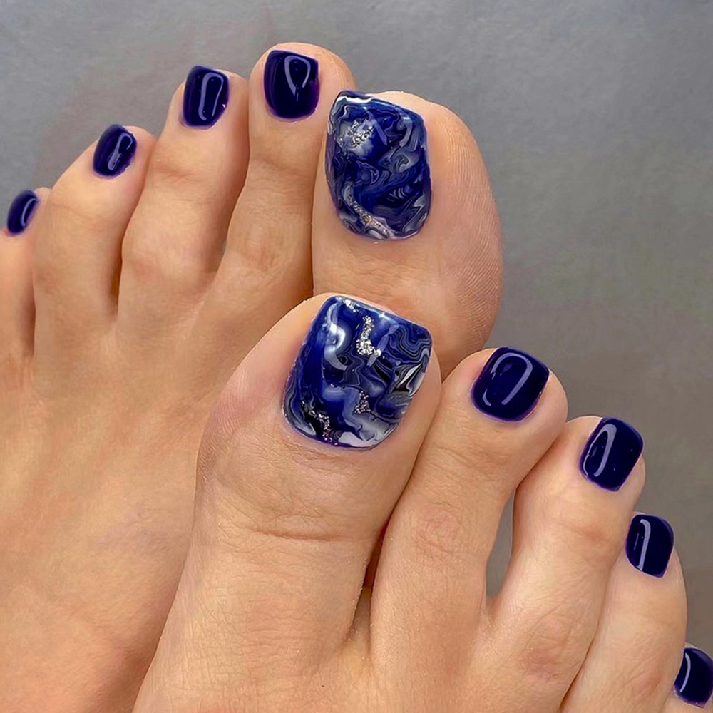 24pcs Glossy Blue False Toenai - Resin Craft Material review and price