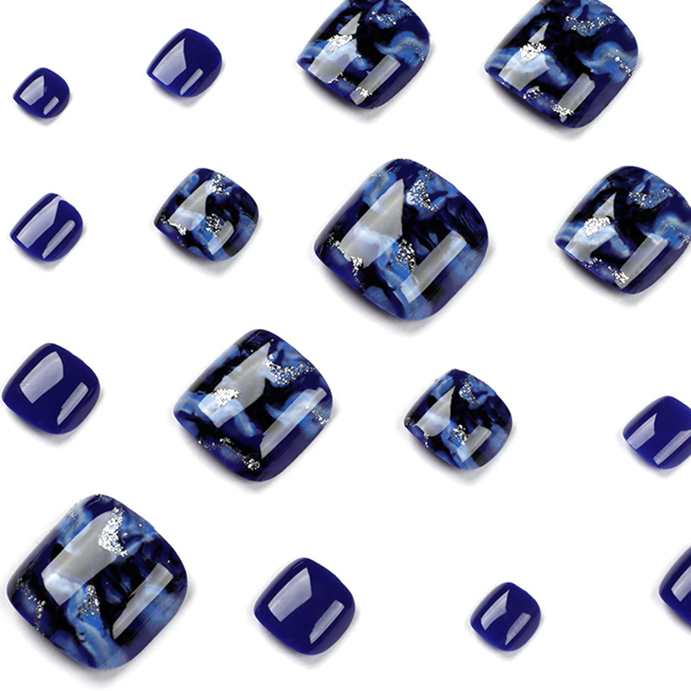 24pcs Glossy Blue False Toenai - Resin Craft Material review and price