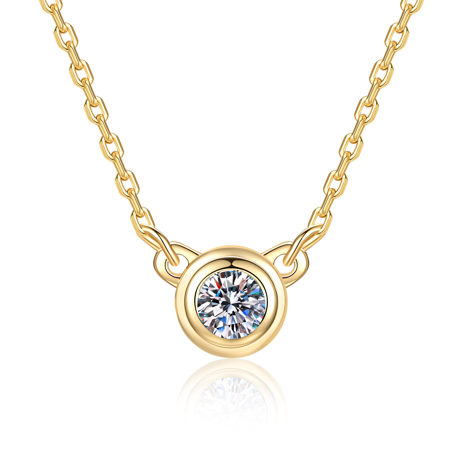 S925 Sterling Silver Moissanit - Bezels Set Pendant review and price