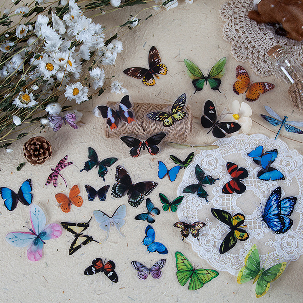 40Pcs/Bag Butterfly Stickers P - Resin Craft Ideas review and price
